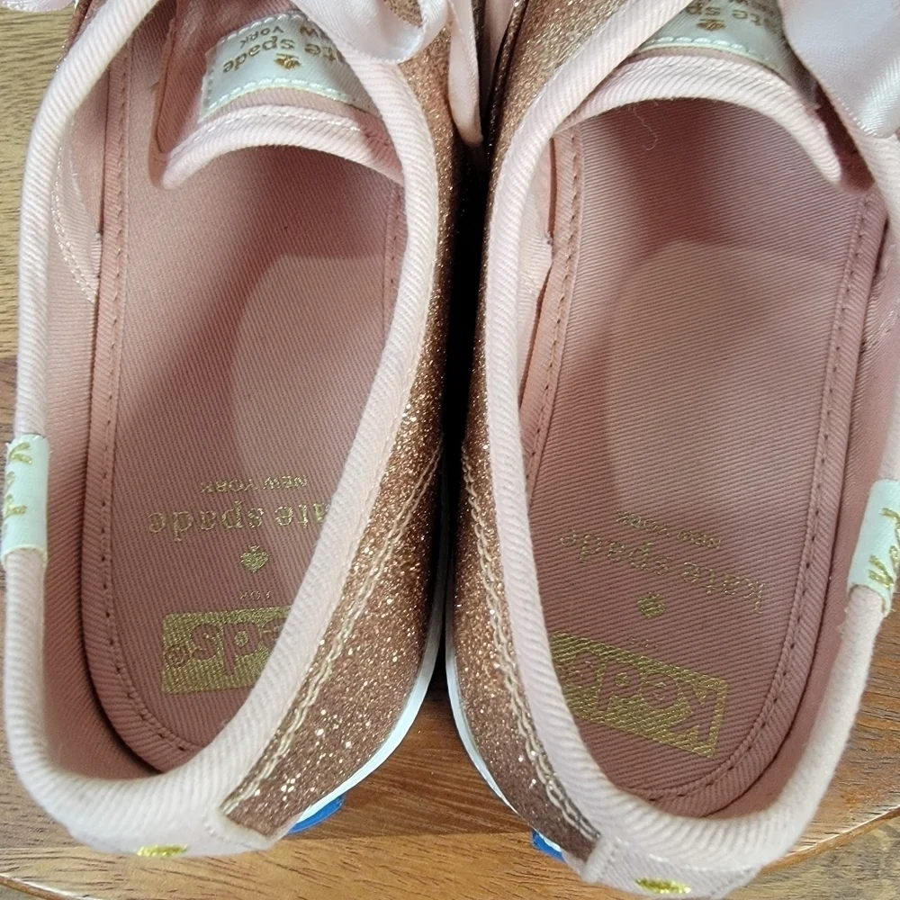 Keds x Kate Spade Champion Glitter Sneakers in Pink / Rose Gold Size 5